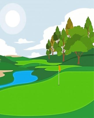 Golf Landscape diamond painting