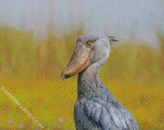 Grey Shoebill diamond painting