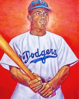 Jackie Robinson Dodgers diamond painting