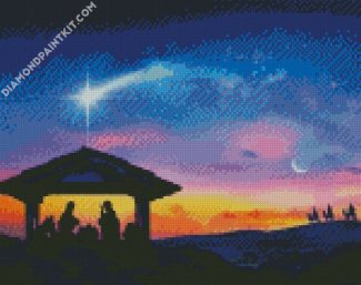 Nativity Scene Silhouette Diamond painting