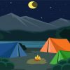 Night Camping Illustration diamond painting