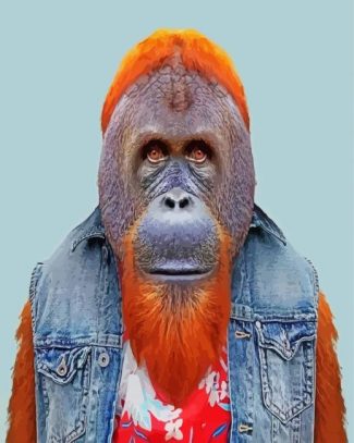 Orangutan Man diamond painting