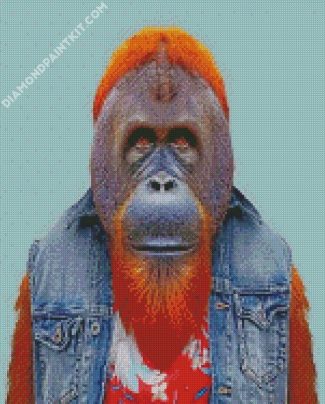 Orangutan Man diamond painting