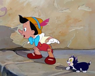 Pinocchio And Figaro diamond painting