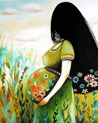 Pregnant Woman Art diamond painting