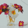 Primrose Flowers In Glass diamond painting