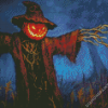 Pumpkin Head Scarecrow diamond painting
