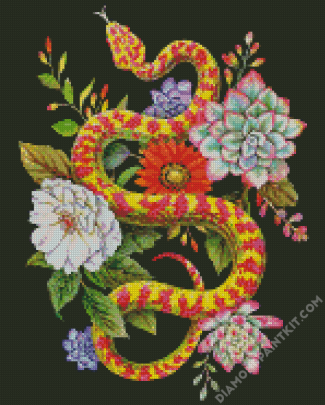 Python Snake And Succulent diamond painting