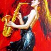 Saxophone Lady Art diamond painting