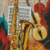 Saxophonist Art diamond painting