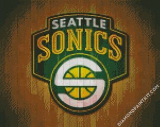 seattle supersonics basketball logo diamond painting