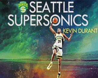 Seattle Supersonics Kevin Durant diamond painting