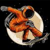 Skateboarder Astronaut diamond painting