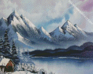Snowy Mountain Landscape diamond painting