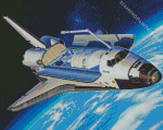Space Shuttle Illustration diamond painting