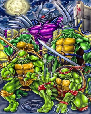 Super Shredder And Ninja Turtles Diamond painting