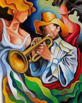 Trumpet Musician diamond painting