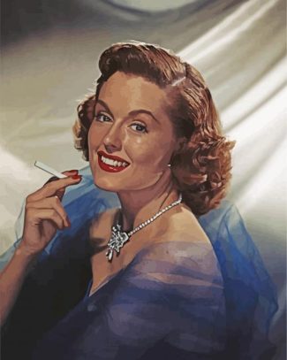 Vintage Lady Smoking diamond painting