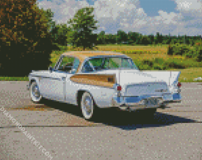 White Studebaker Car diamond painting