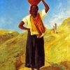 Woman Carrying Pitcher On Her head diamond painting