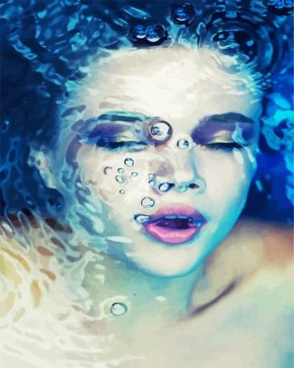 Woman Underwater diamond painting