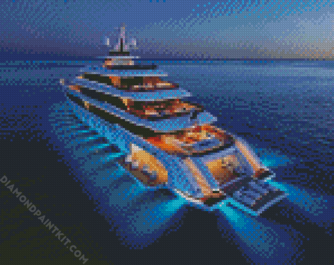 Yacht At Night diamond painting