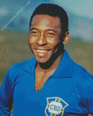 Pele Brazilian Soccer Player diamond painting