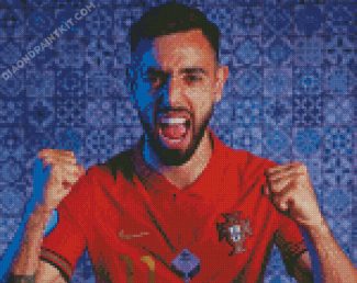 Portuguese Player Bruno Fernandes diamond painting