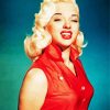 Actress Diana Dors In Red diamond painting