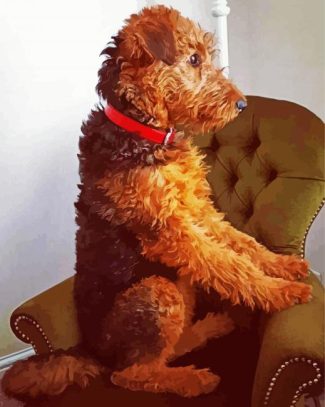 Airedale Terrier Sitting diamond painting