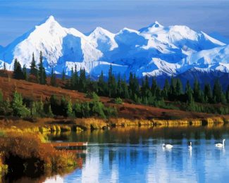 Alaska Denali Snowy Mountains diamond painting