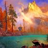 Albert Bierstadt Mountain By Lake diamond painting