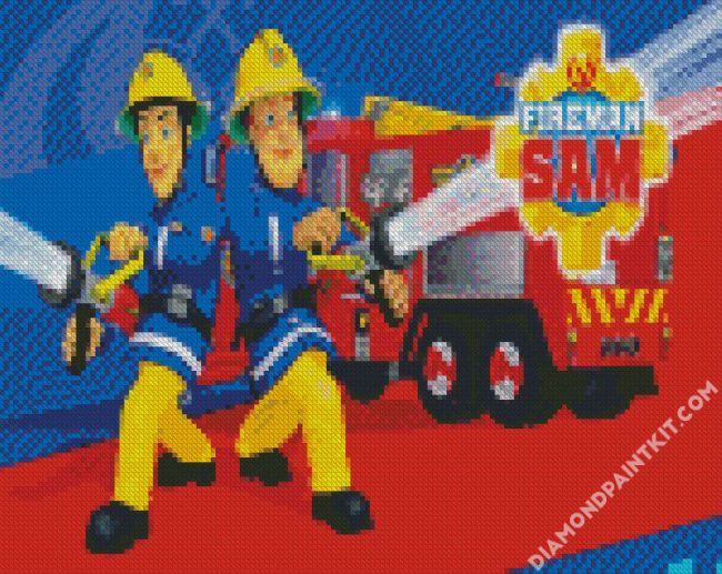 Animated Serie Fireman Sam diamond painting