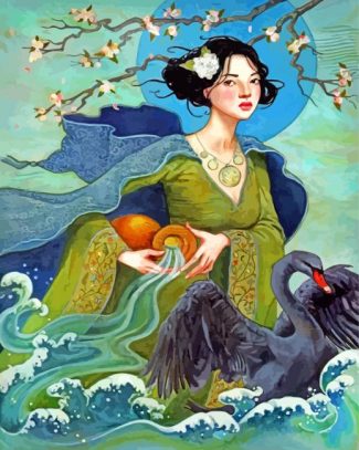 Aquarius Chinese Woman diamond painting
