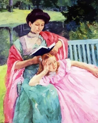 Auguste Reading To Her Daughter diamond painting