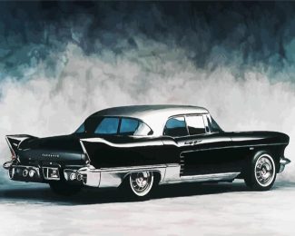 Black Classic Cadilac Car diamond painting