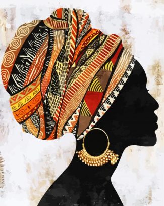 Black Tribal Woman diamond painting