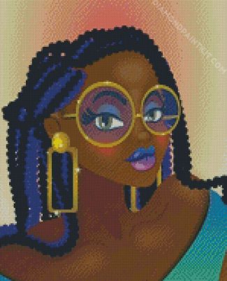 Black Girl Dread Style diamond painting