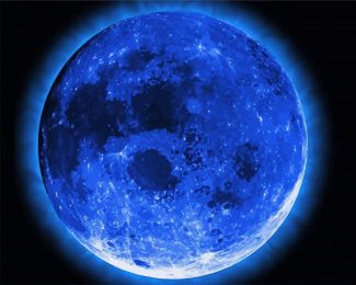 Blue And Black Moon diamond painting