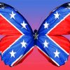 Butterfly Rebel Flag diamond painting
