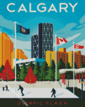 Canada Calgary Poster diamond painting