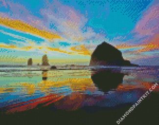 Cannon Beach At Sunset diamond painting