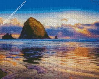 Cannon Beach Haystack Rock diamond painting