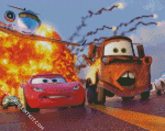 Cars 2 Animated Movie diamond painting