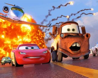 Cars 2 Animated Movie diamond painting