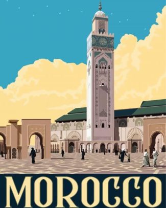 Casablanca Morocco Poster diamond painting