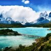 Chile Snowy Mountains Landscape diamond painting