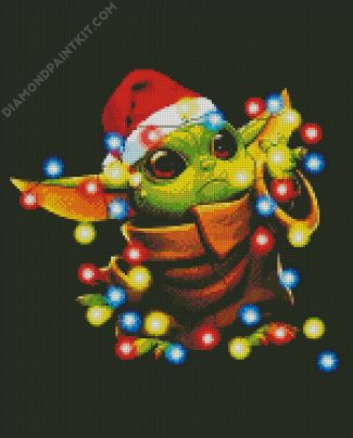 Christmas Baby Yoda diamond painting