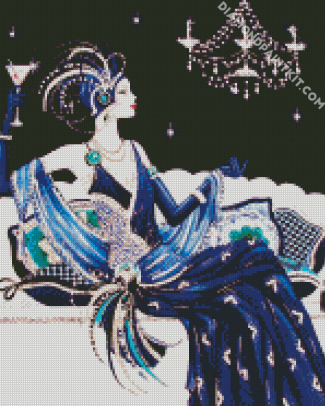 Classic Deco Lady diamond painting