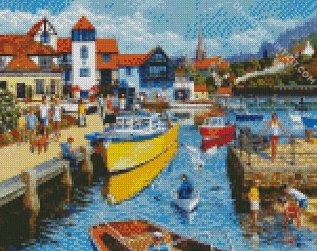 Country Side Harbour diamond painting